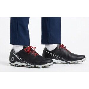 FootJoy D.N.A. DryJoys  Golf Shoes Black/White/Red 53385 Men’s 11 EUC